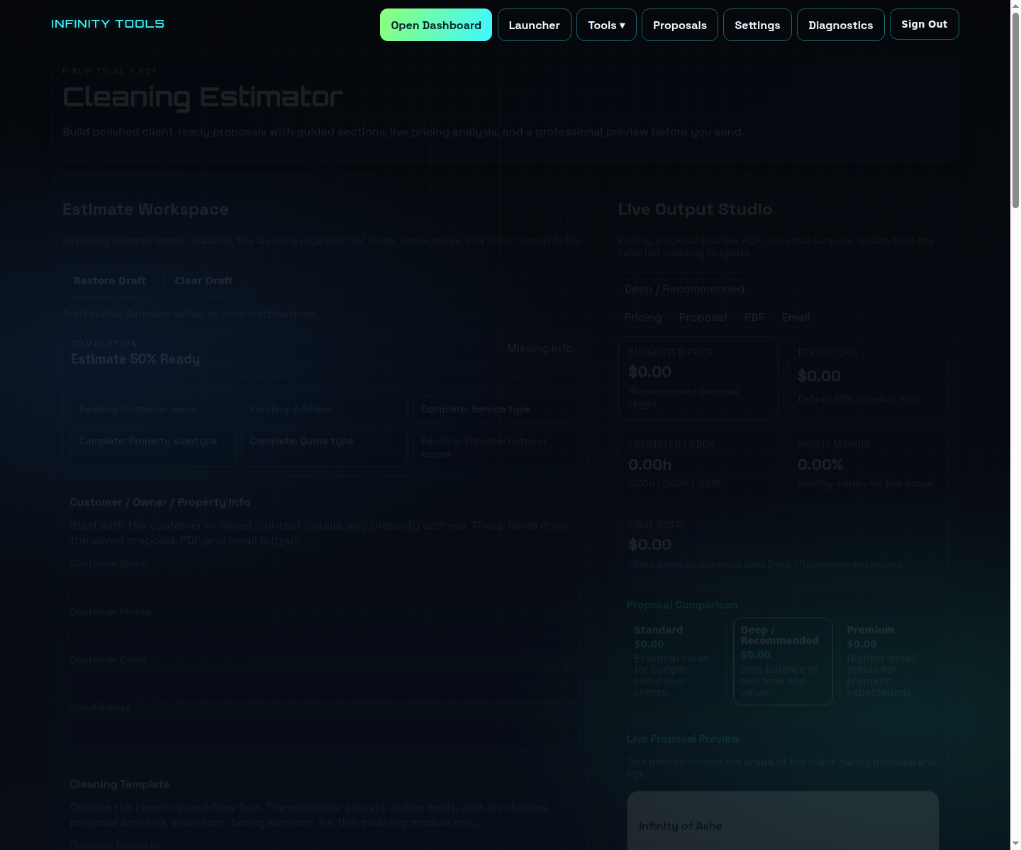 Infinity Apps marketplace preview screenshot